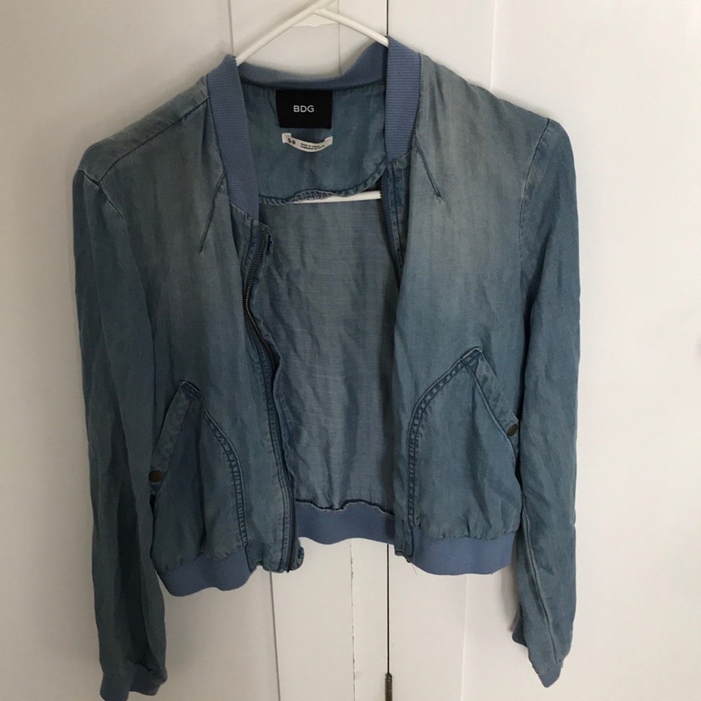 BDG Bomber Jean style Lyocell zip-up Jacket